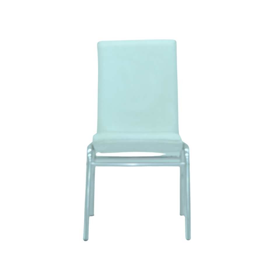 Deri Beyaz Metal Ayaklı Toplantı Sandalyesi