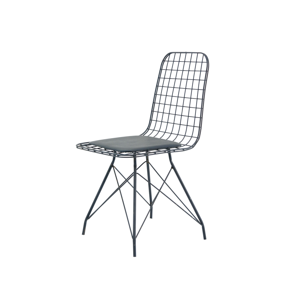 Metal Sırtlıklı ve Ayaklı, Deri Minderli Fuar Sandalyesi