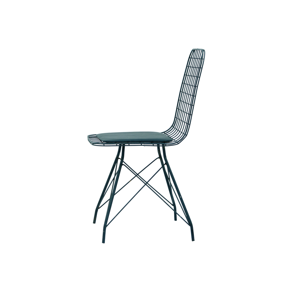 Metal Sırtlıklı ve Ayaklı, Deri Minderli Fuar Sandalyesi