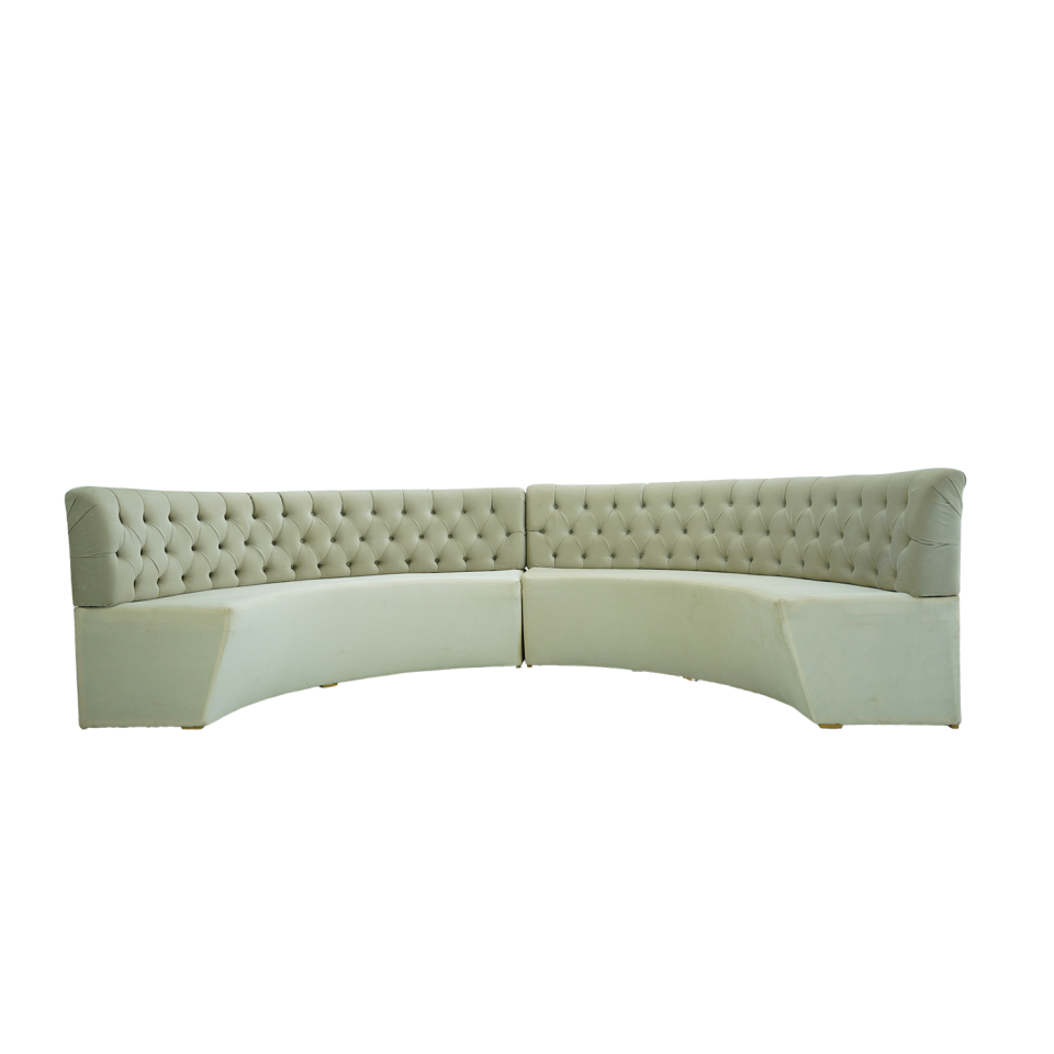 Krem Kapitoneli Ay Koltuk